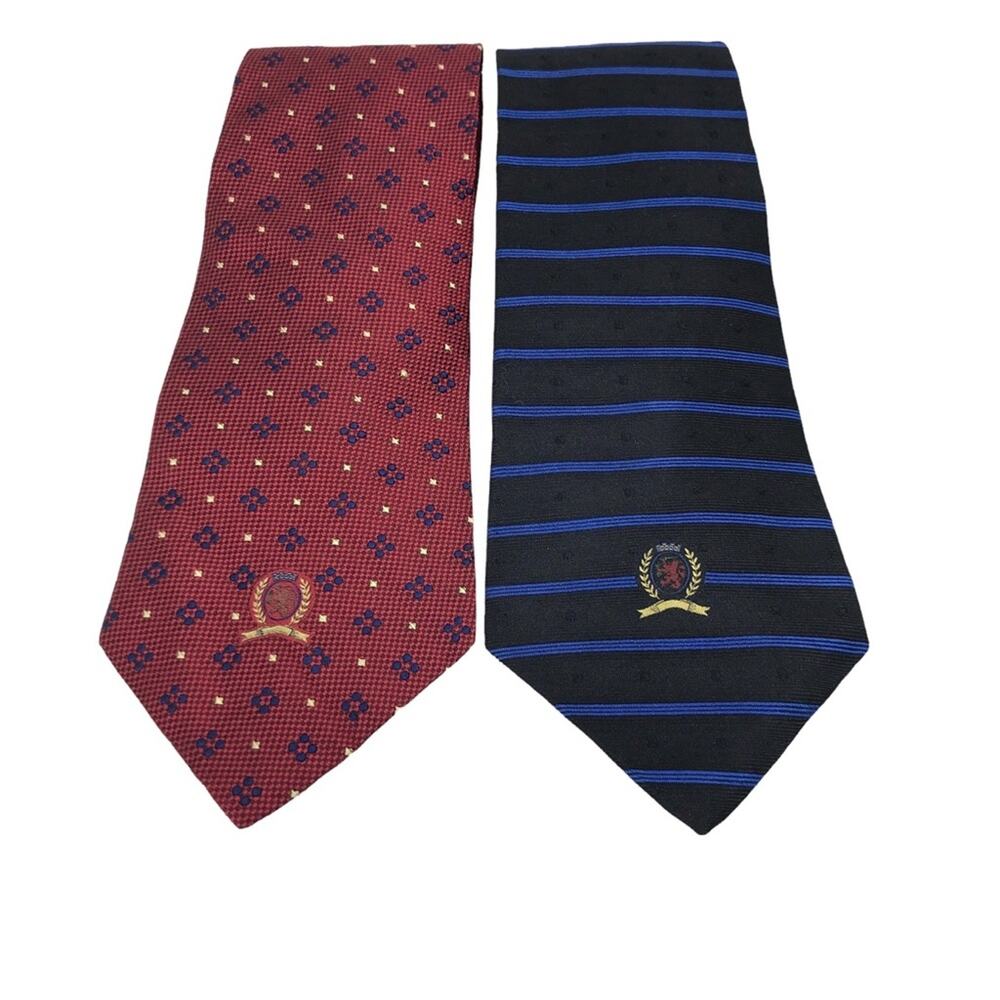 Tommy Hilfiger Silk Tie Bundle-Preppy Professional TINY FLAW